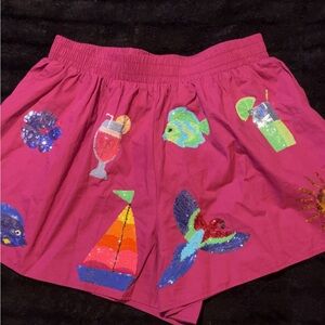 Queen of Sparkles Pink Athletic Shorts